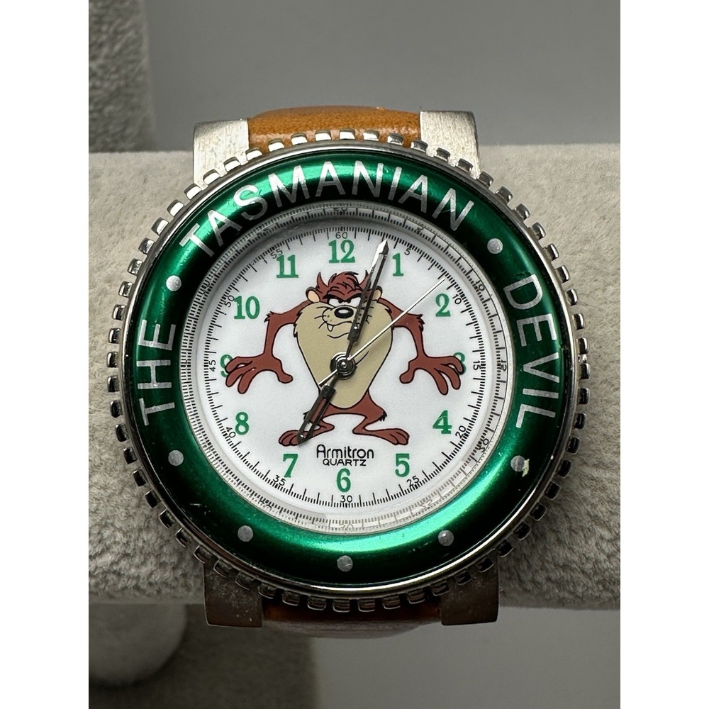 Armitron 2200/67 Taz Tazmanian Devil New Battery 41MM 7.5" Leather Band‎ S39
